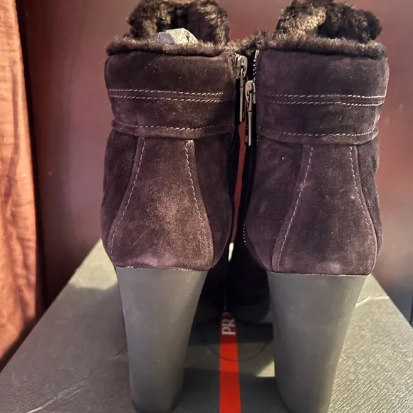 Prada Black Lace-Up Suede Footwear - Picture 5 of 5